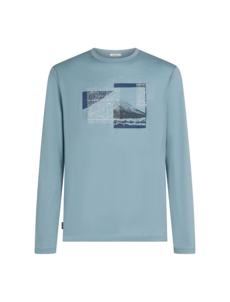 ICEBREAKER Mens Mer 150 Tech Lite LS Tee Peak Bal, Flint Blue velikost: L