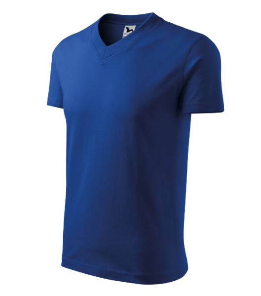 V-neck tričko unisex královská modrá XL