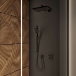 Kielle - Vega Hlavová sprcha 36x24 cm, matná černá 20118014