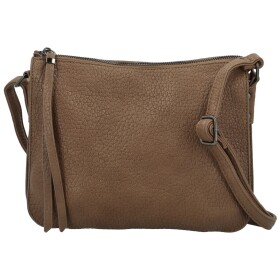 Trendy dámská koženková crossbody kabelka Maewa, khaki