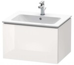 DURAVIT - L-Cube Umyvadlová skříňka 40x62x48 cm, 1 zásuvka, lesklá bílá LC614002222