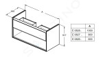 IDEAL STANDARD - Connect Air Skříňka pod umyvadlo 600x440x517 mm, dekor šedý dub/bílá mat E0826PS