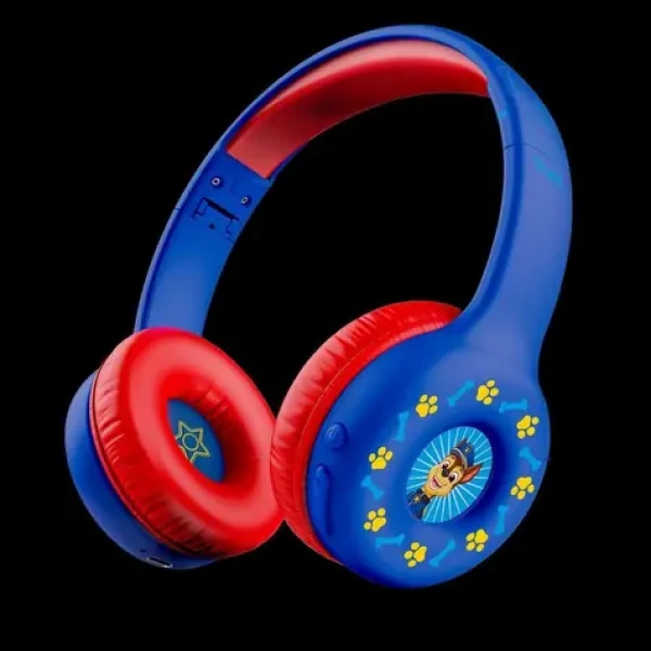 Trust Nouna Tlapková Patrola modrá / Sluchátka / Bluetooth / Skládací / USB-C / Pro děti (25655)