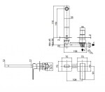 PAFFONI - Elle Umyvadlová baterie pod omítku s tělesem, 2-otvorová instalace, chrom EL104CR70