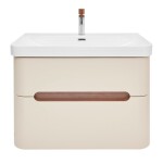 Koupelnová skříňka s umyvadlem a baterií SAT Fusion 77,5x53x45 cm pískově béžová mat SATFUSION280BEUBA SATFUSION280BEUBA