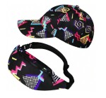 Dovoz Sada retro čepice a ledvinky 80.léta černá