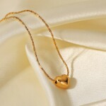 ELENYS Pure Heart – pozlacený náhrdelník 18K žluté zlato Délka náhrdelníku: 40+5 cm / max. 45 cm