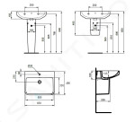 IDEAL STANDARD - i.Life B Umyvadlo 65x48 cm, s přepadem, otvor pro baterii, SmartGuard, bílá T4606HY