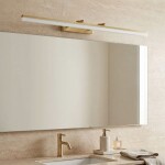 Koupelnové nástěnné LED svítidlo APP1877-1W 80cm BRUSH GOLD OSW-66032