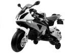 Mamido Dětská elektrická motorka BMW S1000RR Maxi stříbrná