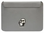 Karl Lagerfeld Saffiano Karl Choupette stříbrná / Pouzdro na laptop / 16" (KLCS16SAKCPMG)