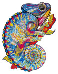 Dřevěné puzzle - Chameleon