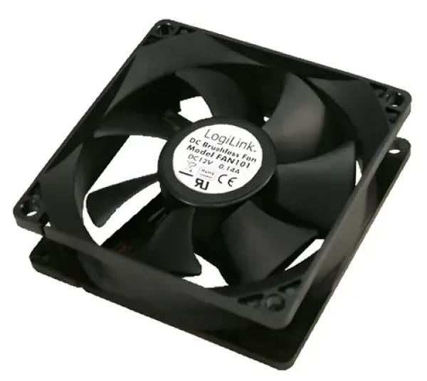 LogiLink Ventilátor 80x80 mm černý / Ventilátor / 2500 RPM / 32,6 dB / 4-pin (FAN101)
