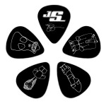 D'Addario Joe Satriani Guitar Picks White Heavy