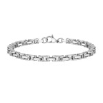 Pánský ocelový náramek Carlo - chirurgická ocel, Stříbrná 21 cm