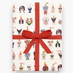 Rifle Paper Co. Balicí papír Party Dogs - Set 3 archů, bílá barva, papír