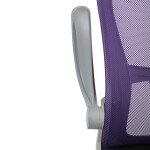 Dětská židle, výškově nastavitelná, fialová síťovina, KA-K2008 PUR