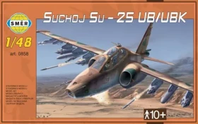 Směr plastikový model letadla ke slepení Suchoj SU-25 UB-UBK slepovací stavebnice letadlo 1:48