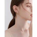 Náušnice s perlou a zirkony Noa Rose Gold, Zlatá