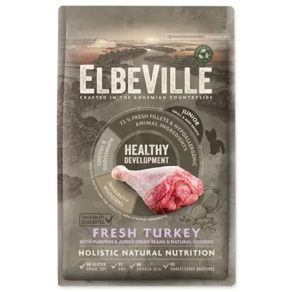 ELBEVILLE Puppy and Junior Mini Healthy Development Fresh Turkey 4kg (94-11244)