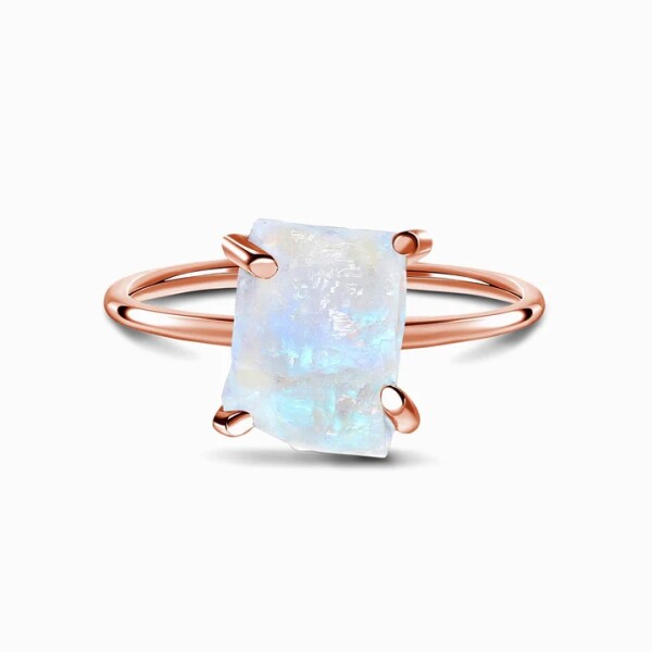 Royal Fashion prsten 14k zlato Vermeil GU-DR15849R-ROSEGOLD-MOONSTONE Velikost: 7 (EU: 54-56)