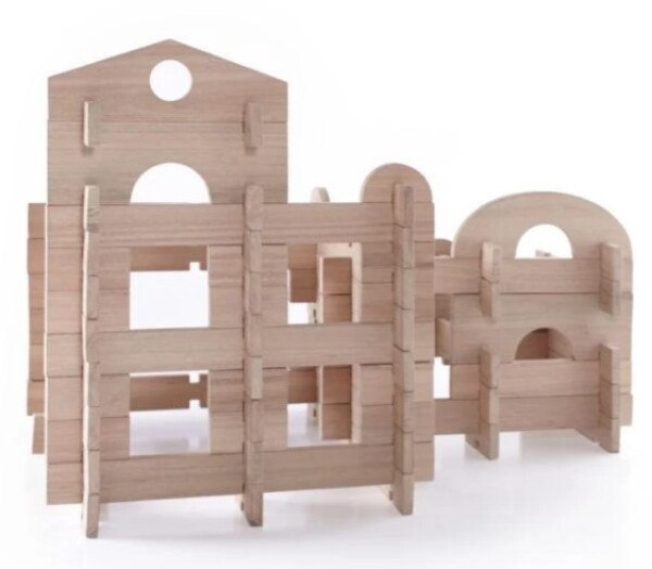 GuideCraft Dřevěný domeček - bloky (89 ks) (Notch Blocks Set)