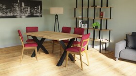 BRADOP Jídelní stůl System RUNE-03 (S40403) - lamino/kov BRA-S40403-RUNE