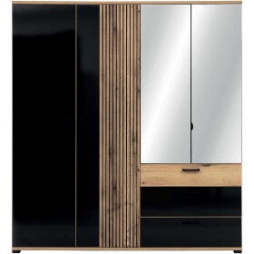 Skříň 4d Aris As11 dub evoke/černá