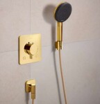 HANSGROHE - FixFit Fine Q Nástěnné kolínko, leštěný vzhled zlata 28884990