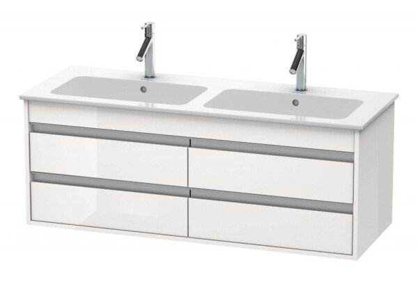 DURAVIT - Ketho Umyvadlová skříňka 48x127x48 cm, 4 zásuvky, lesklá bílá KT643302222