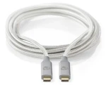 Nedis PROFIGOLD USB-C stříbrná / Datový kabel / USB-C - USB-C / USB 3.2 Gen 2x2 / 20 Gbps / nylon / 2 m (CCTB64020AL20)