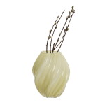 MADAM STOLTZ Skleněná váza Yellow 24 cm, žlutá barva, sklo