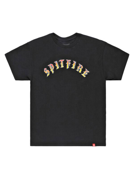 Spitfire OLD BLACK RED to YELLOW pánské tričko krátkým rukávem