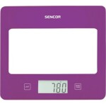 SENCOR SKS 5035VT fialová / digitální kuchyňská váha / max. 5 kg / funkce TARE / dotyk. tlačítka (8590669315062)