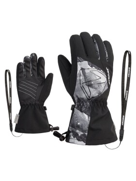 Ziener LAVAL-Z AS AW JUNIOR, Black/Grey mountain print Velikost č.: 3,5