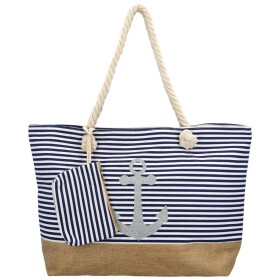 Módní plážová kabelka přes rameno Walura, tmavě modrá