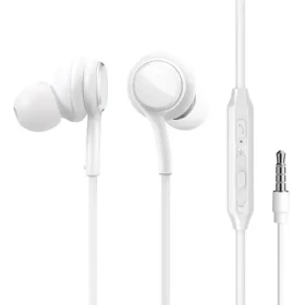 Joyroom JR-EW02 bílá / Sluchátka do uší / mikrofon / 1.2m / 3.5 mm jack (JR-EW02 White)