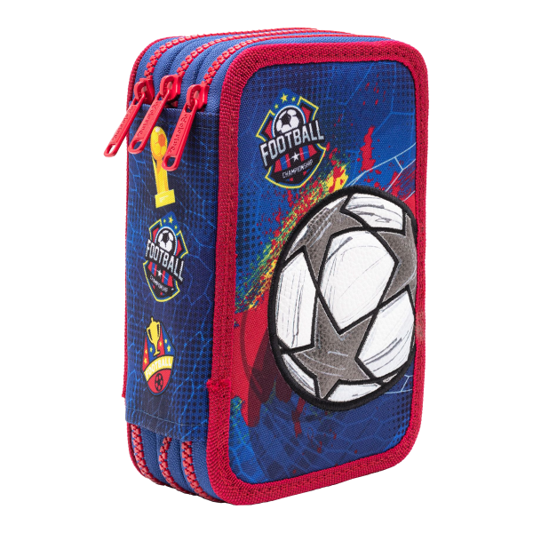 Colorino Colorino, RF067652, školní penál tříkomorový s výbavou, Football