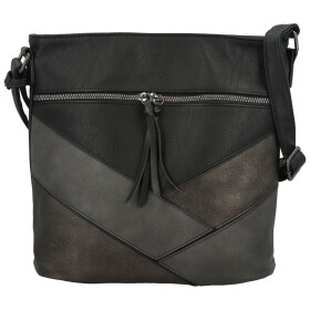 Trendy dámská koženková crossbody kabelka Nicoll, černá