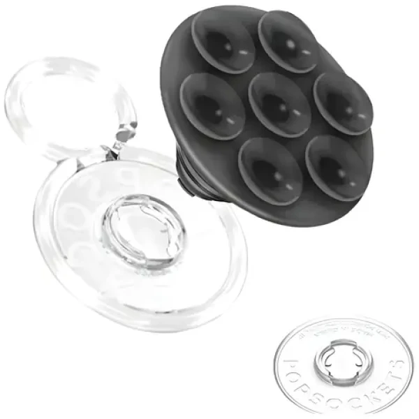 PopSockets PopTop Translucent Suck-Up černá / Držák telefonu / Stojánek / Vyměnitelný vršek (807753)