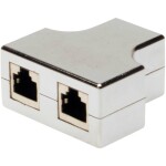 RJ45 síťový adaptér CAT 5e Zahnutý o 90° směrem nahoru [1x RJ45 zástrčka - 1x RJ45 zásuvka] 0.00 m černá Renkforce