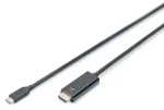 Digitus AK-300330-050-S černá / Adaptér / USB-C - HDMI / 4K/60Hz / 5 m (AK-300330-050-S)