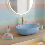 REA - Umyvadlo na desku LISA L.BLUE SHINY REA-U6620