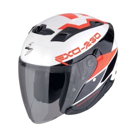 Moto přilba Scorpion Exo-230 Band bílo/černo/červená - S