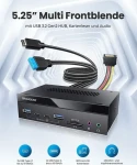 GrauGear Multi Frontblende 8-Port / Frontpanel / USB 3.2 Gen 1 / čtečka SD, microSD / 6 portů (G-MP03CR-AU)