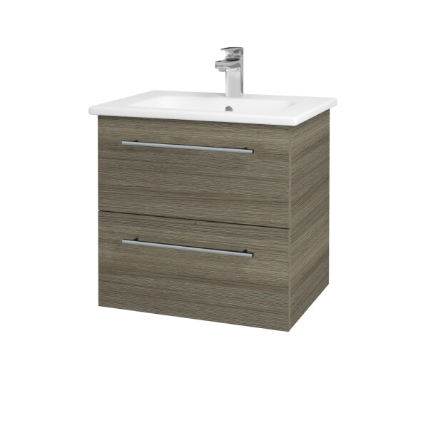 Dřevojas - Umyvadlová skříňka GIO SZZ2 60 - D03 Cafe / Úchytka T02 / D03 Cafe 82898B