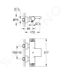 GROHE - Grohtherm 2000 Termostatická vanová baterie, chrom 34174001