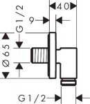HANSGROHE - FixFit Fine S Nástěnné kolínko, chrom 28882000