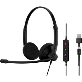 EPOS IMPACT 100 MS Sluchátka On Ear kabelová stereo černá Potlačení hluku headset, Vypnutí zvuku mikrofonu, regulace hlasitosti, Tlačítko Microsoft Teams