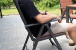 Primažidle.cz Zahradní set Ibiza se 6 židlemi a stolem 150 cm, antracit/hnědý
